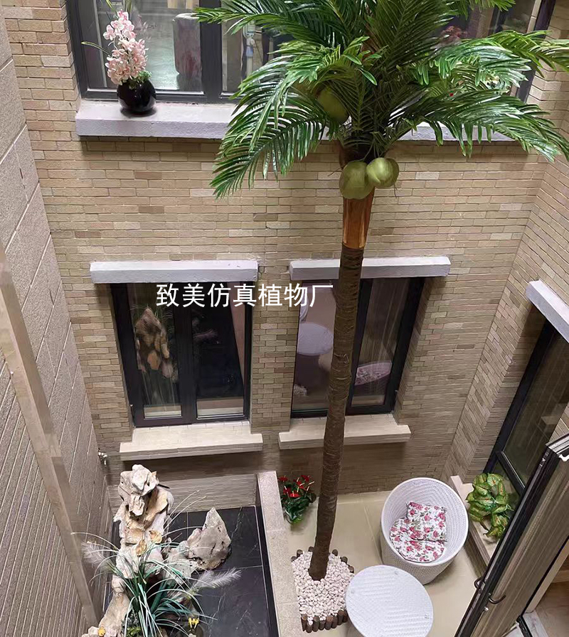 真树杆仿真椰子树图片