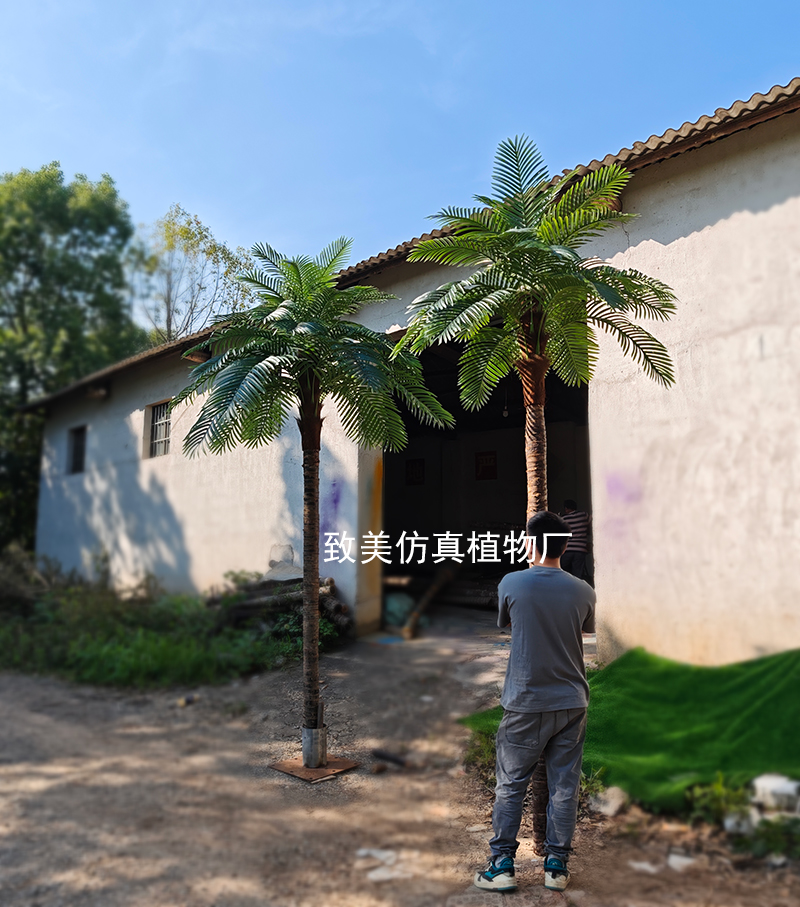 真树杆仿真椰子树图片