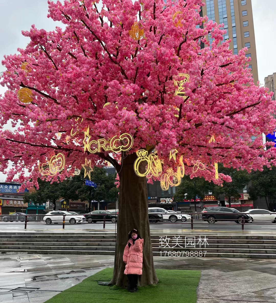 广场装饰大型仿真树樱花树