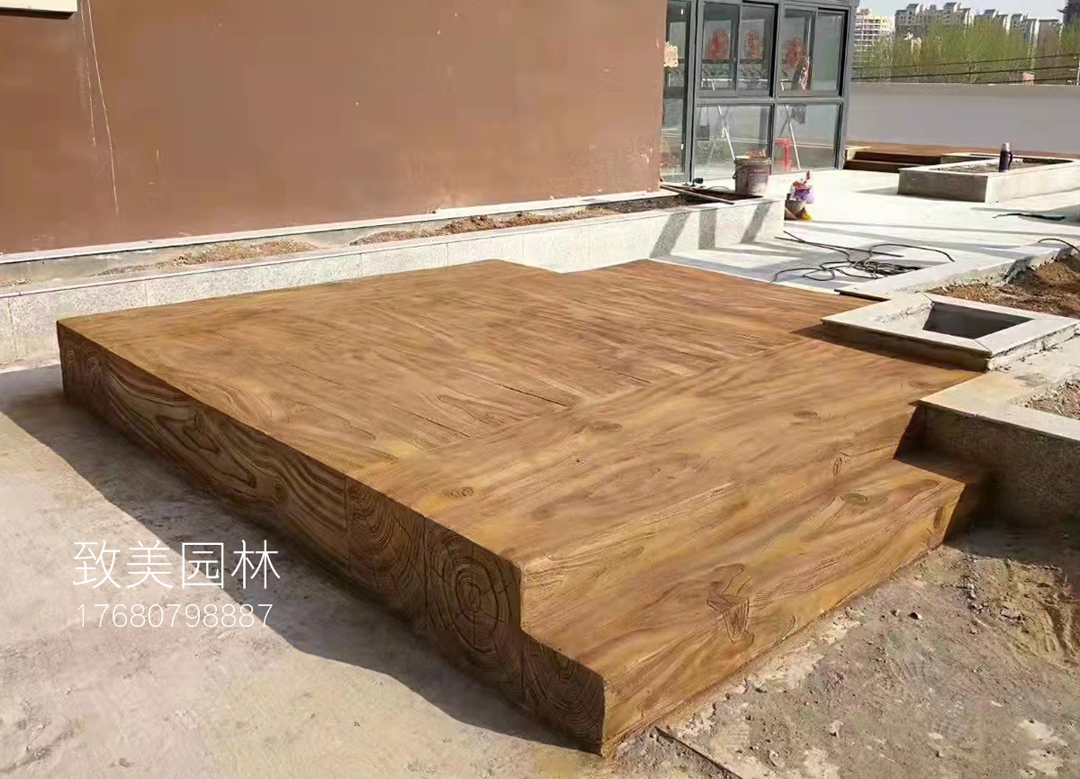 水泥仿木纹细节图片