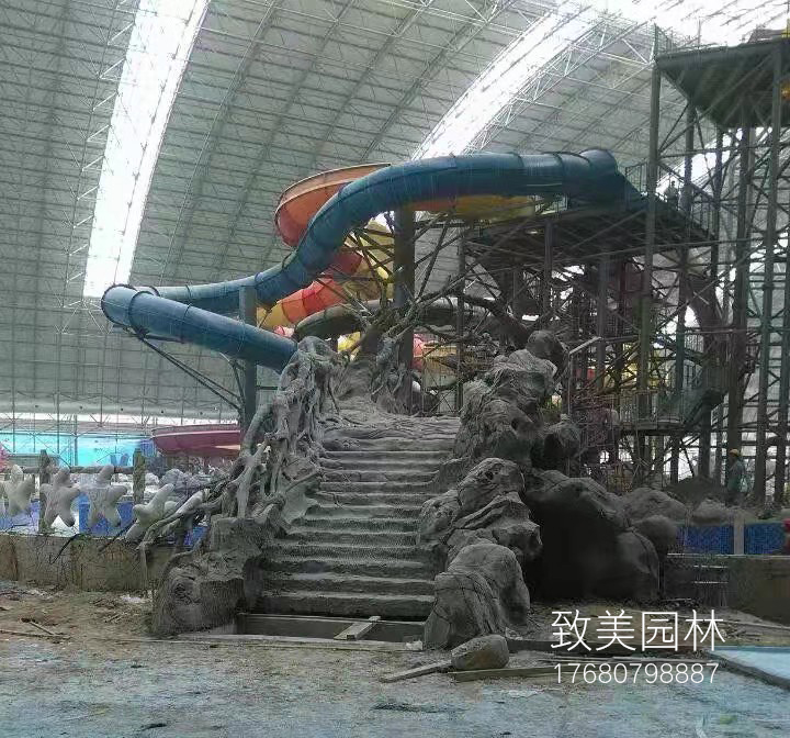 游乐场水泥仿树藤艺术围栏