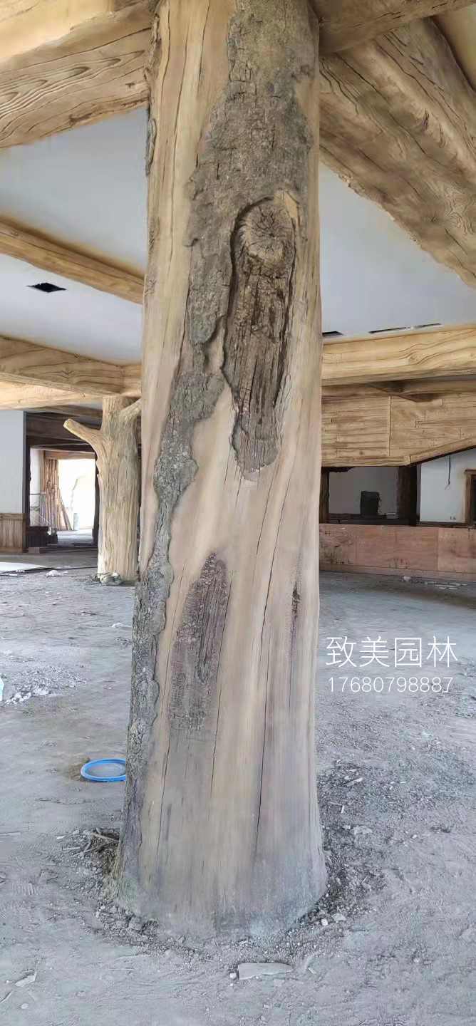 水泥仿木纹树皮制作