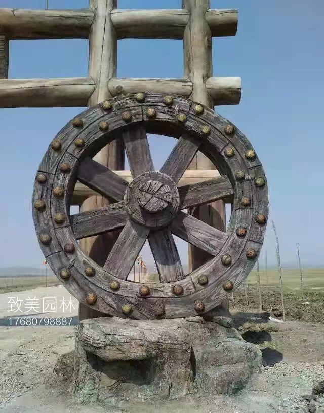 景区水泥仿木造型效果图片