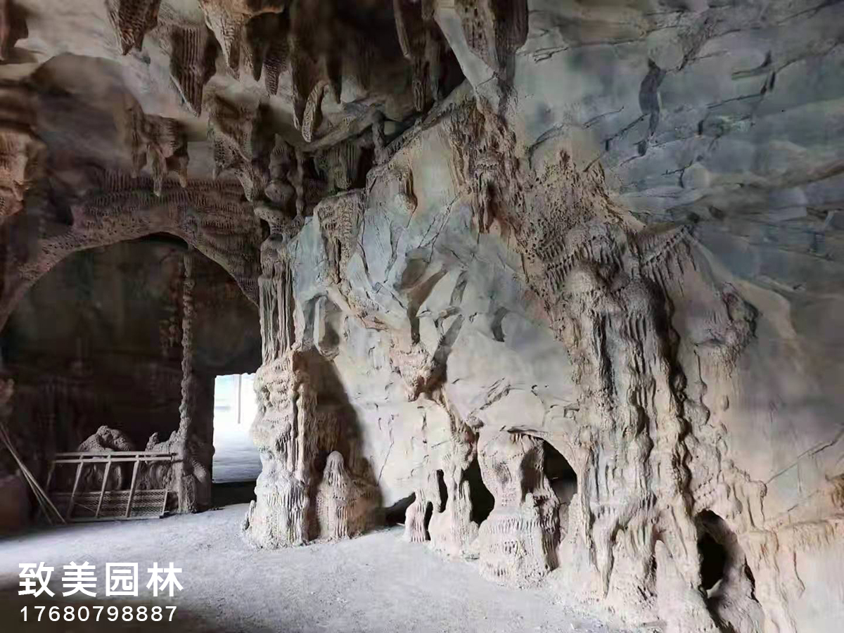 水泥仿真溶洞假山制作施工图片