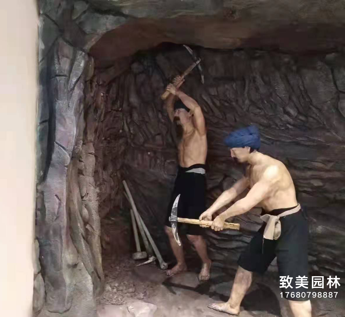 商铺景观仿真假山制作施工照片