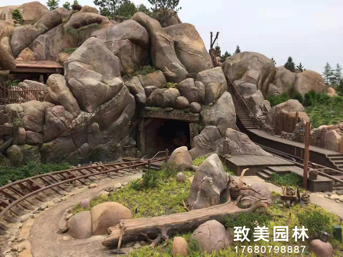 仿石假山制作图片