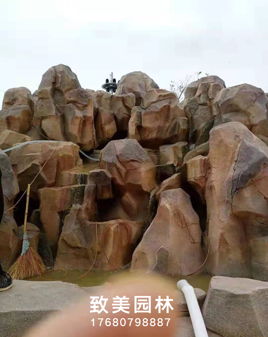 假山流水景观制作图片