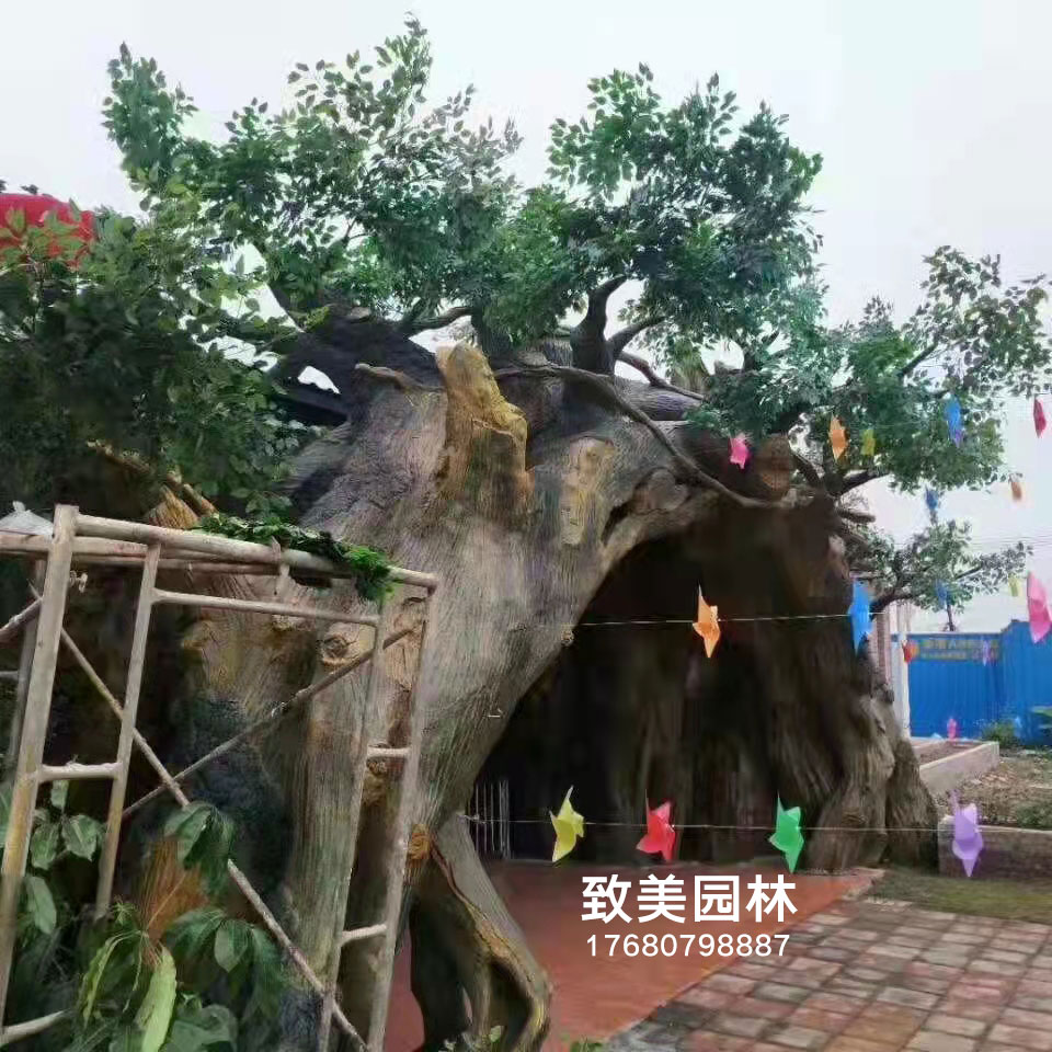 水泥仿真树大门制作