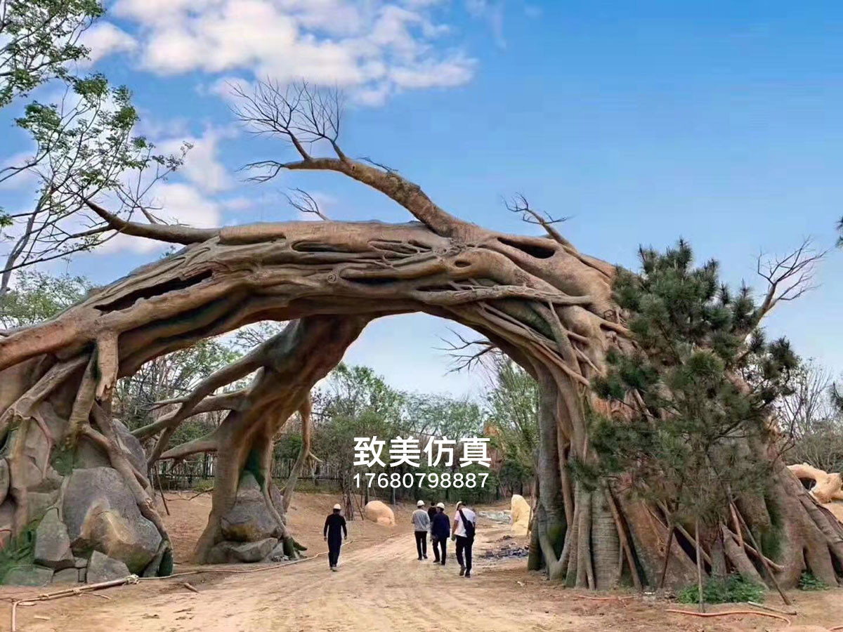 景区仿真树大门