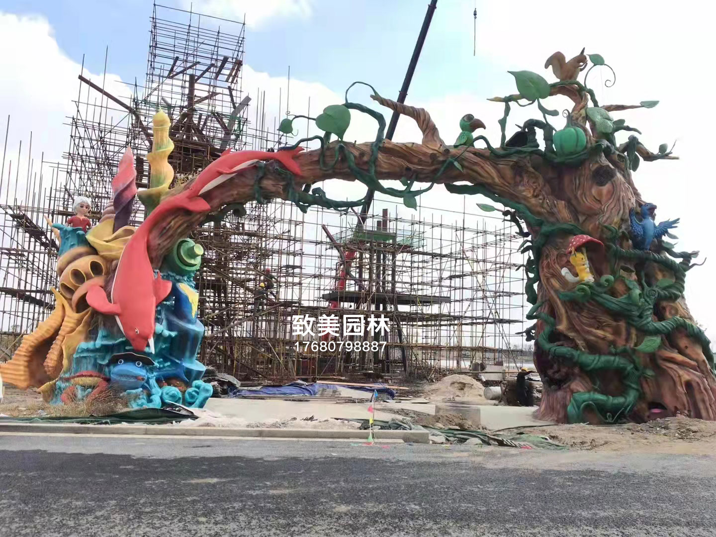 景区仿真树大门1