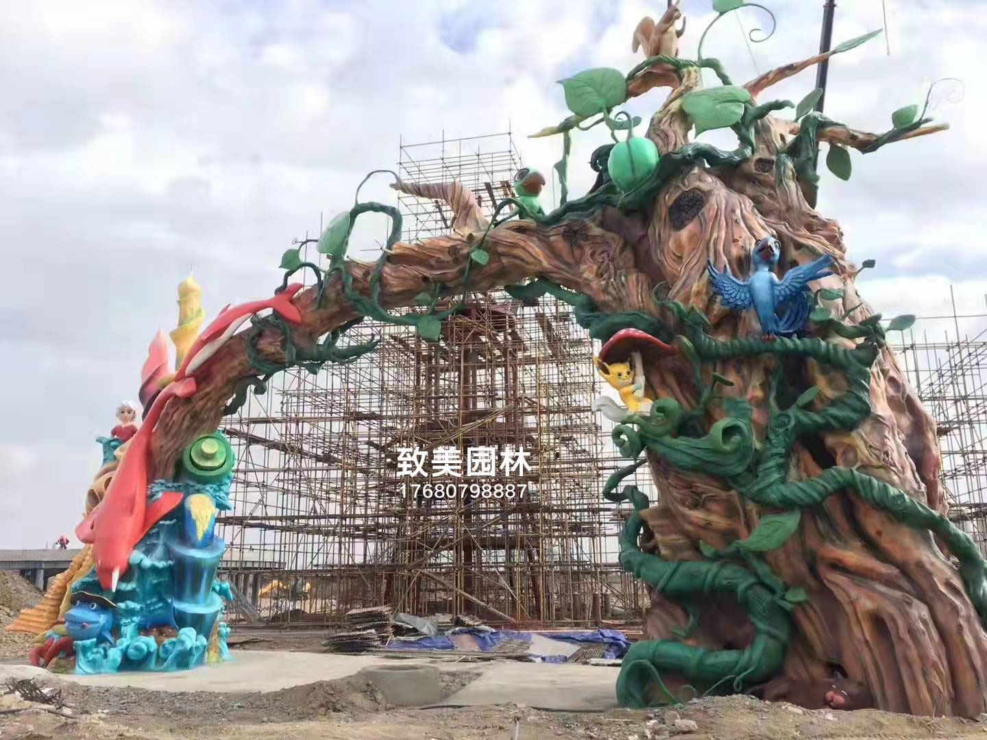 景区仿真树大门2