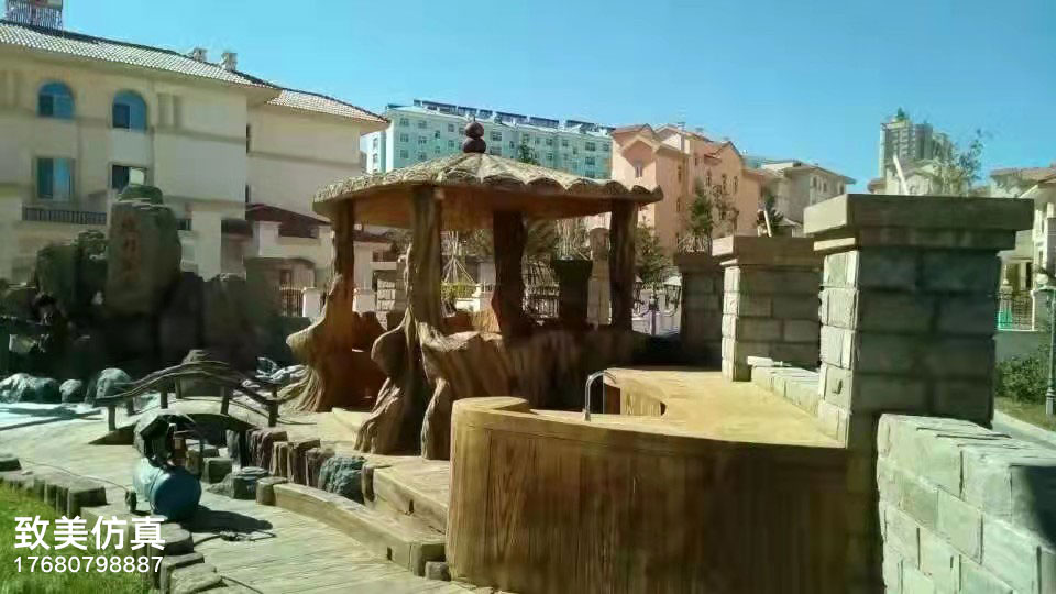 仿木纹艺术凉亭