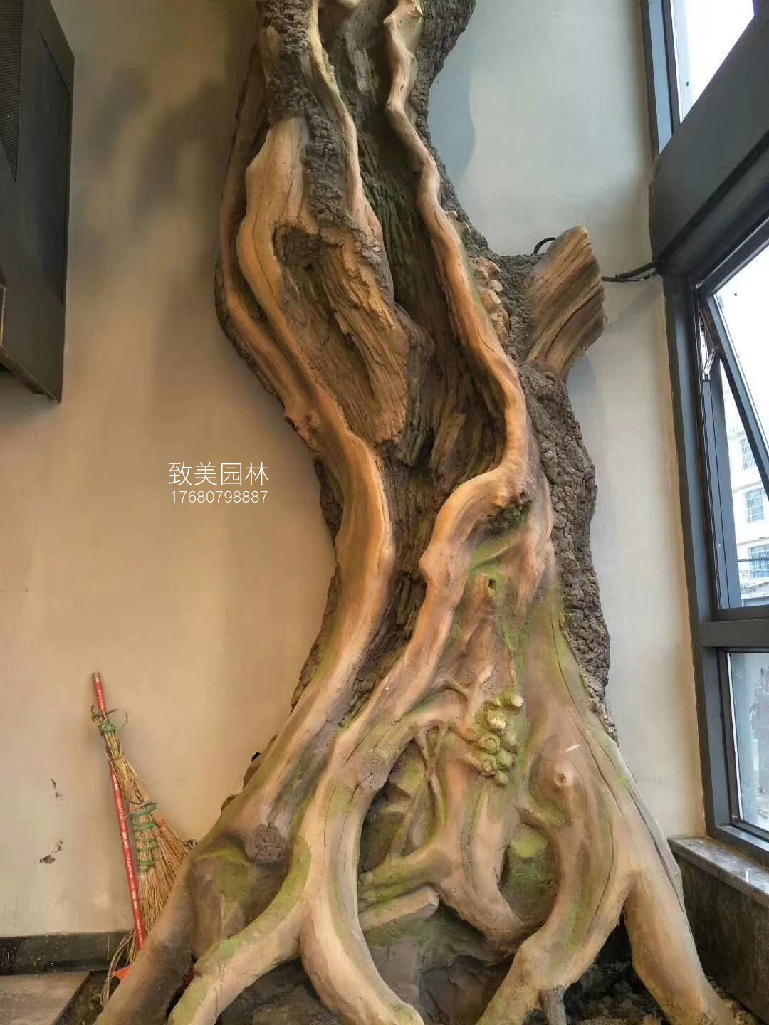 水泥仿真树树皮效果图