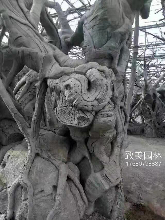 游乐场水泥仿真树老树桩