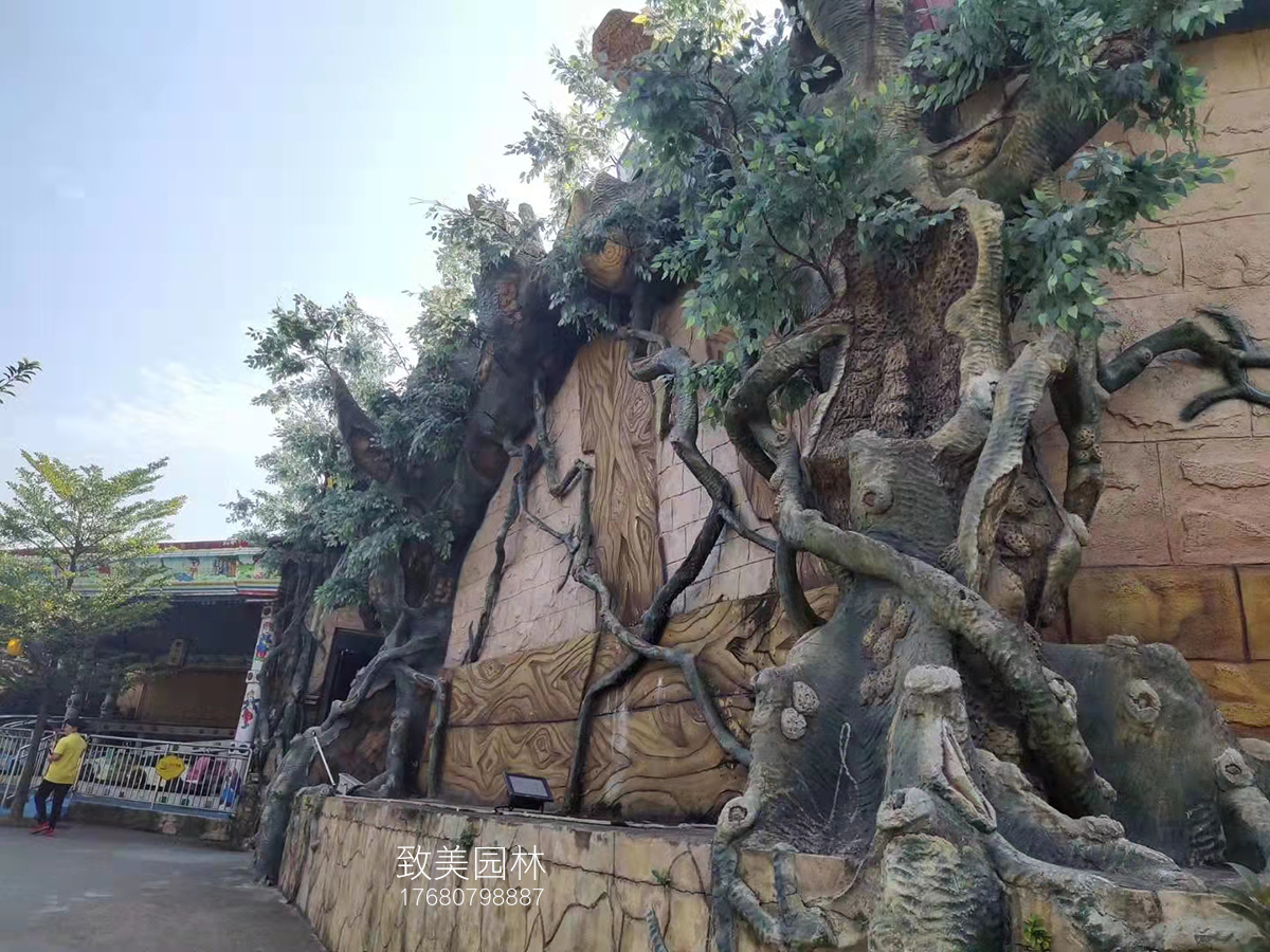 墙面水泥仿真树大榕树