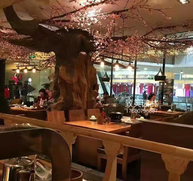 饭店仿古水泥仿真树桃花树