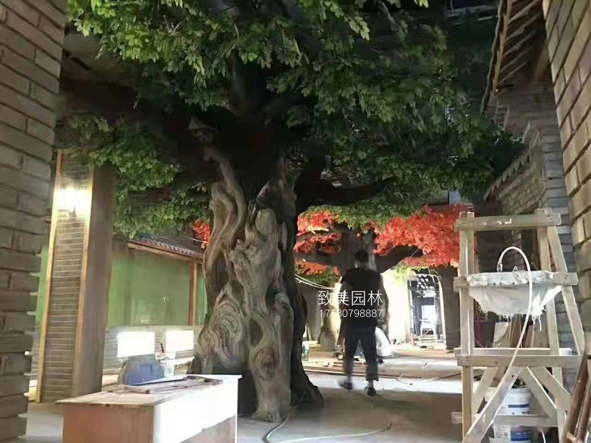 饭店水泥仿真树大榕树