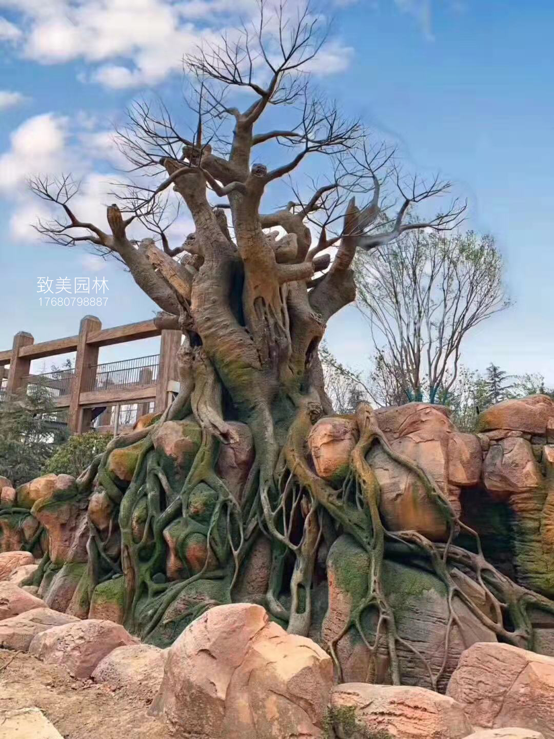 水泥仿真树老树桩